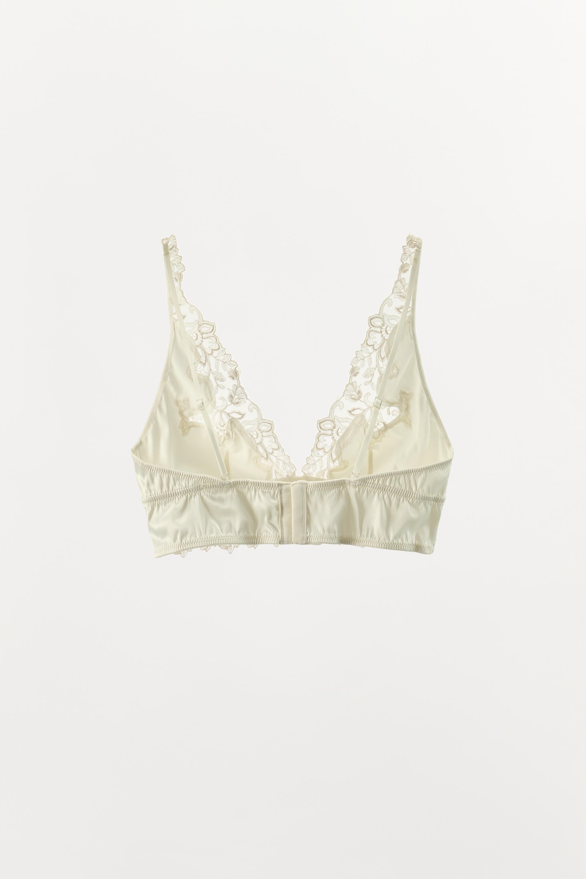 SOUTIEN-GORGE EN SATIN ET DENTELLE